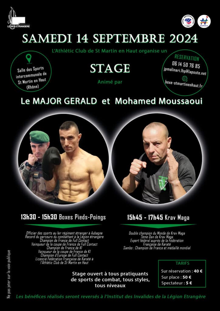 Stage du 14 septembre 2024 animé par Le Major Gérald et Mohamed Moussaoui